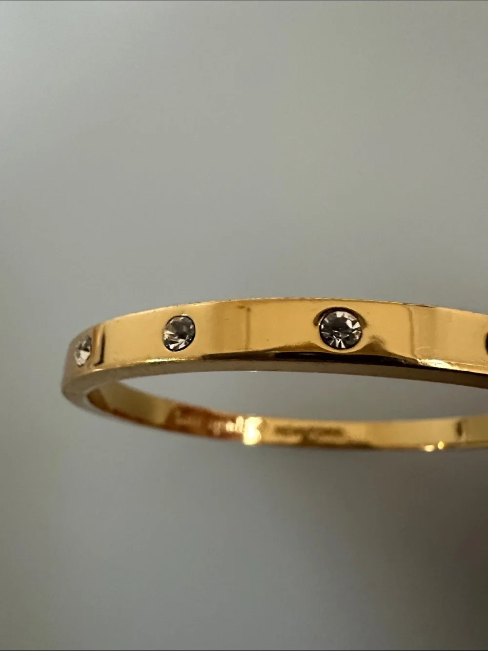 kate spade Gold Crystal-Studded Bangle Bracelet - Picture 6 of 9